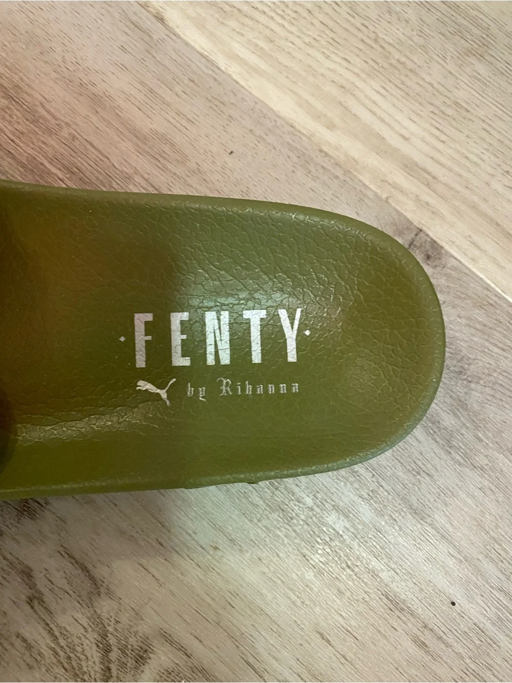 Fenty Puma Olive Green Bow Slide Sandals- NWT UK size 5 US size 7.5 Women’s